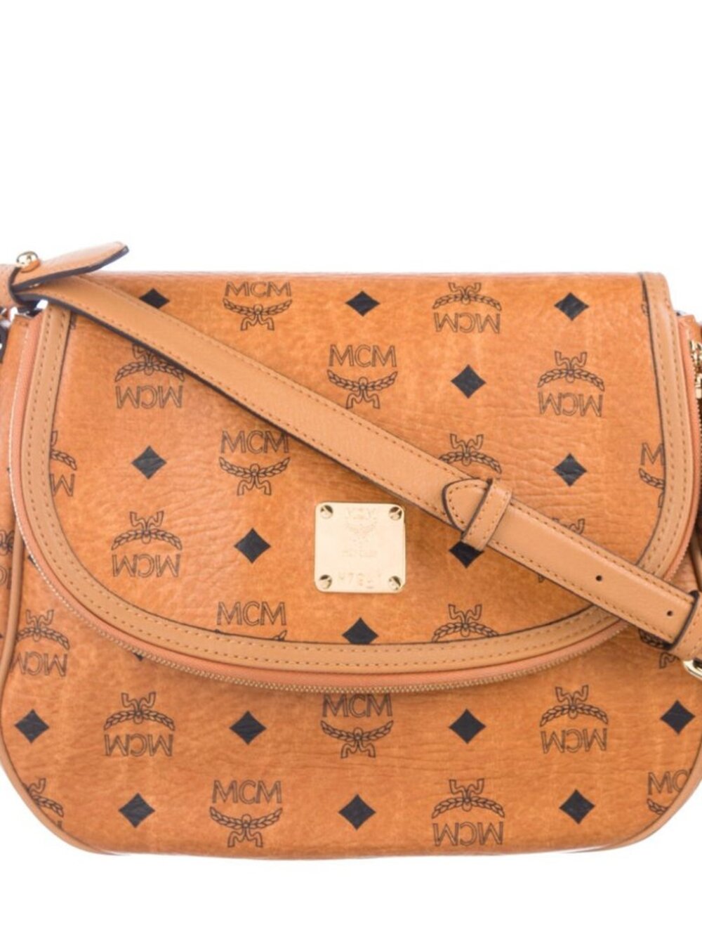 MCM Visetos Saddle Bag